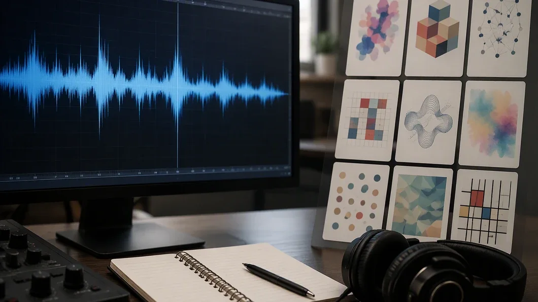 Forme d’onde musicale observée à côté de plusieurs tâches lors de l’évaluation d’un système d’IA