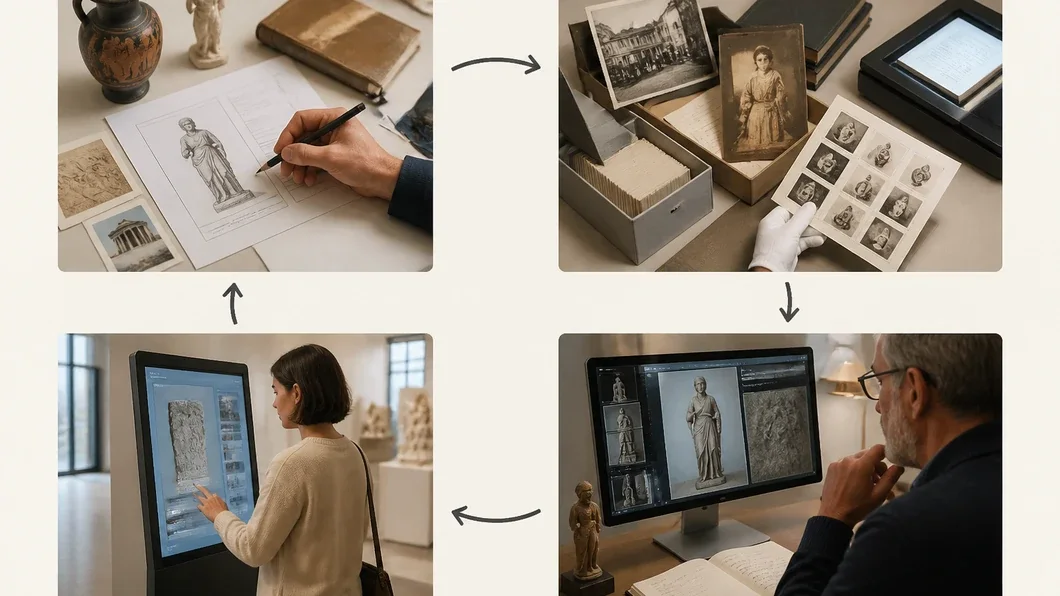 Représentation visuelle des quatre étapes nécessaires pour transformer un prototype d’IA culturelle en service fiable.
